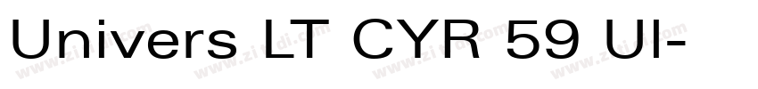 Univers LT CYR 59 Ul字体转换